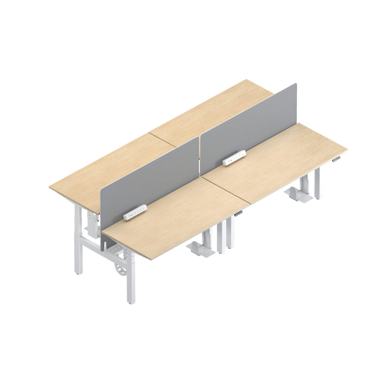 UP1 Face to Face Premium Dual Motor 3 Segments Sit- Stand Desk - Image 5