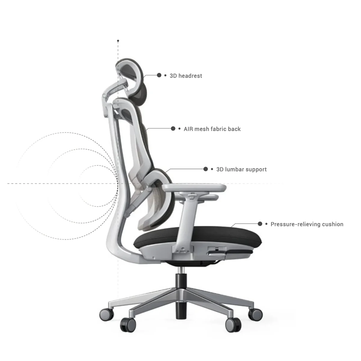 H2 Ergonomic Medium Back Task Chair Features