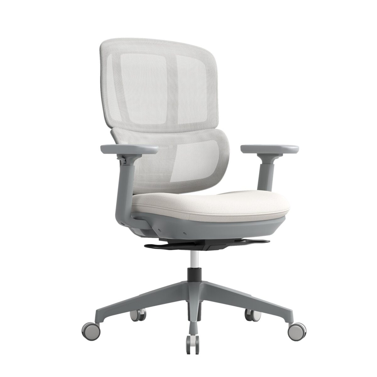 H2 Ergonomic High Back Task Chair in White Without Headrest