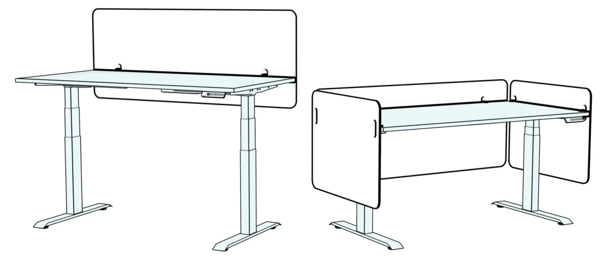 1500mm Desk Partition Dividers - Image 5