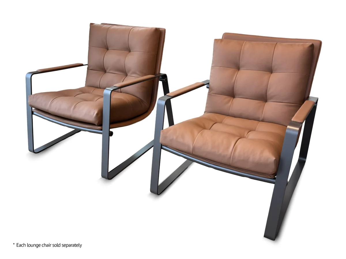 UC Brown Lounge Leather Armchair - Image 3
