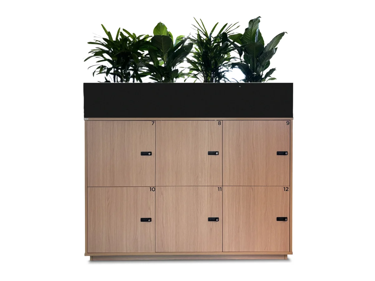 Office Storage Lockers with Planter Boxes
