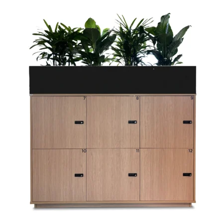 Office Storage Lockers with Planter Boxes