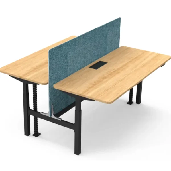Back to back sit-to-stand stand office desks for Coworking Spaces supplied by Coworking Solutions