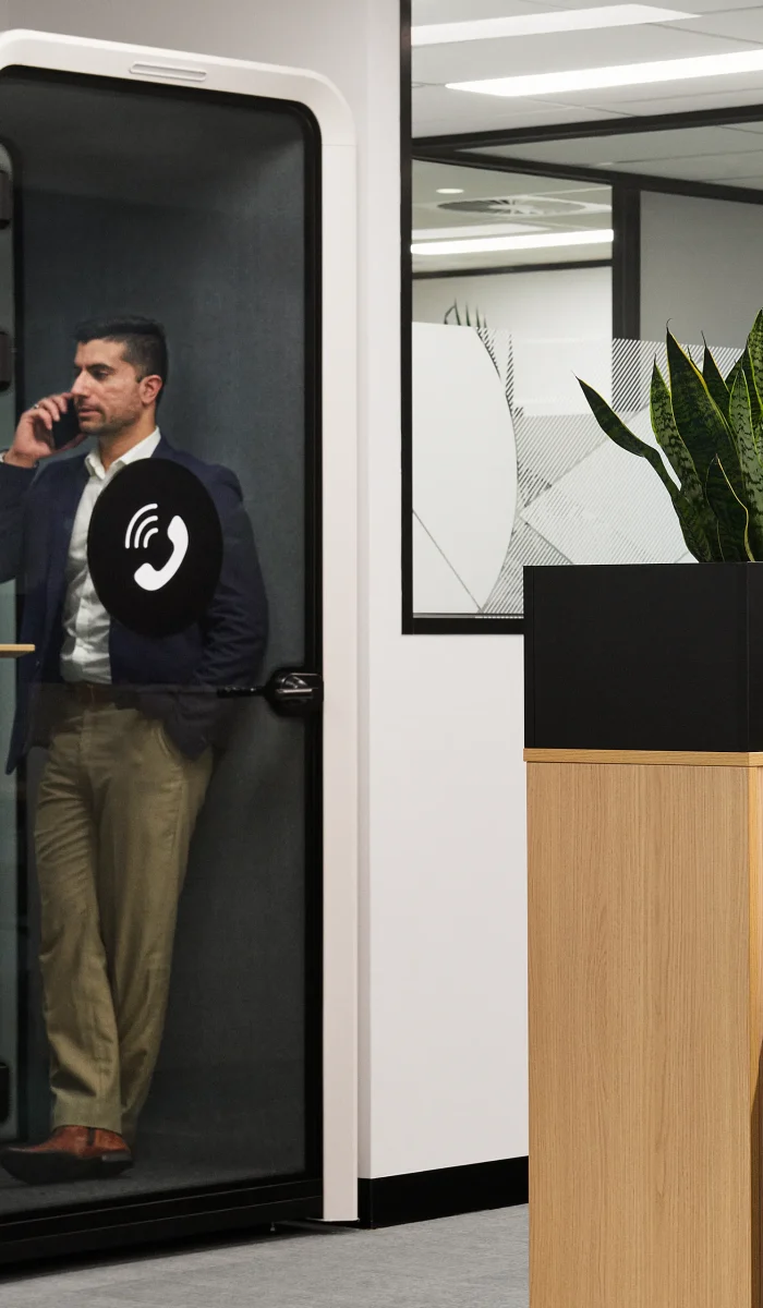 Privacy Phone Booths for Coworking Spaces Supplied by Coworking Solutions Across Australia